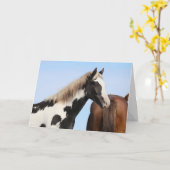 Jonge hengst "Pinyon" Folded Wenskaart Kaart (Gele Bloem)