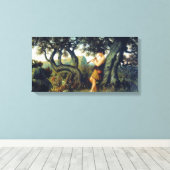 Jonge Herder Jongen Spelen De Fluit Canvas Afdruk (Insitu (Houten vloer))