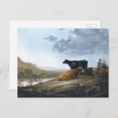Jonge Herdsmen met koeien Briefkaart (Voorkant / Achterkant)