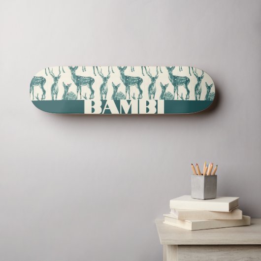 jonge herten persoonlijk skateboard (Muurkunst (Horizontaal))
