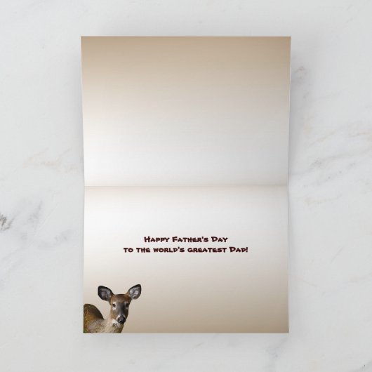 Jonge herten Vaders Dag Kaart (Binnen)