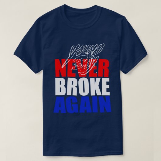 Jonge Homie nooit meer gebroken T-shirt (Design voorkant)