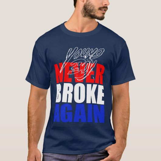 Jonge Homie nooit meer gebroken T-shirt (Voorkant)
