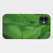 Jonge Hostas met regendruppels Case-Mate iPhone Case (Achterkant (horizontaal))