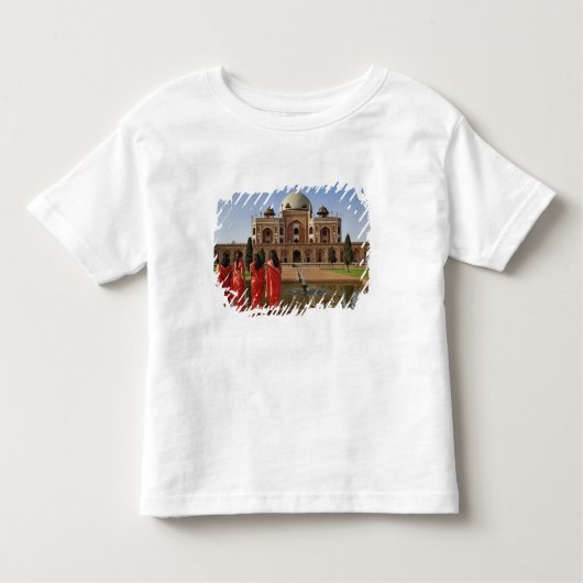 Jonge Indiase dames en heren, de tombe van Humayun Kinder Shirts (Voorkant)
