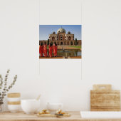 Jonge Indiase dames en heren, de tombe van Humayun Poster (Keuken)
