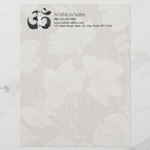 JONGE Instructeur Waterverf Meditation Pose Om Sig Gepersonaliseerd Briefhoofd