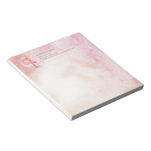 JONGE Instructeur Waterverf Meditation Pose Om Sig Notitieblok (Schuin)