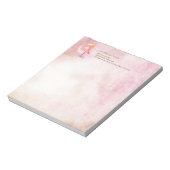 JONGE Instructeur Waterverf Meditation Pose Om Sig Notitieblok (Linkerzijde)