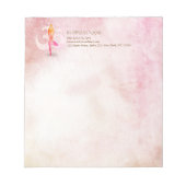 JONGE Instructeur Waterverf Meditation Pose Om Sig Notitieblok (Voorkant)