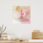 JONGE Instructeur Waterverf Meditation Pose Om Sig Poster (Keuken)