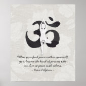 JONGE Instructeur Waterverf Meditation Pose Om Sig Poster (Voorkant)