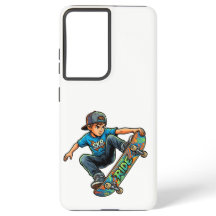 Jonge jongen op skateboard