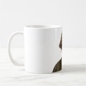 Jonge jongen verkleed als soldaat. koffiemok (Links)