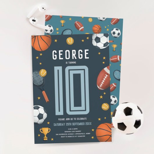 Jonge jongens Modern Blue Sportkinderen Birthday Kaart