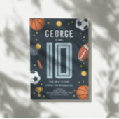 Jonge jongens Modern Blue Sportkinderen Birthday Kaart