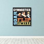 Jonge jongens Quote: Soar Flip Twist Canvas Afdruk (Insitu (Houten vloer))