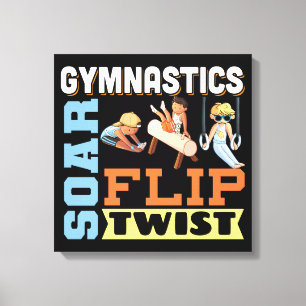 Jonge jongens Quote: Soar Flip Twist Canvas Afdruk