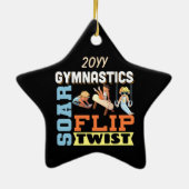 Jonge jongens Quote: Soar Flip Twist Keramisch Ornament (Achterkant)