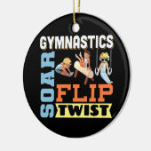 Jonge jongens Quote: Soar Flip Twist Keramisch Ornament (Links)