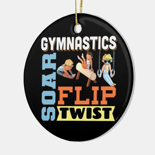 Jonge jongens Quote: Soar Flip Twist Keramisch Ornament (Links)