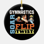 Jonge jongens Quote: Soar Flip Twist Keramisch Ornament (Achterkant)