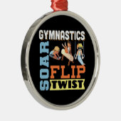 Jonge jongens Quote: Soar Flip Twist Metalen Ornament (Rechts)