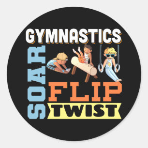 Jonge jongens Quote: Soar Flip Twist Ronde Sticker