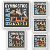 Jonge jongens Quote: Soar Flip Twist Sticker (Voorkant)