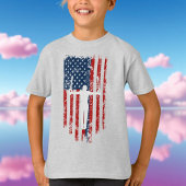 Jonge jongens Ringen verergerde Amerikaanse vlag T T-shirt