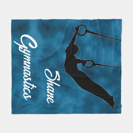 Jonge jongens Rings Cool Blue op maat Fleece Deken (Voorkant (Horizontaal))