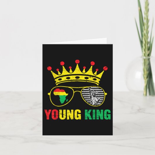 Jonge Juneteenth 1865 King Freedom African 19 juni Kaart (Voorkant)