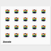 Jonge Kamala Harris LGBTQ Pride Flag Graffiti Ronde Sticker (Vel)