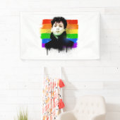 Jonge Kamala Harris LGBTQ Pride Flag Graffiti Spandoek (Insitu)