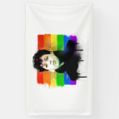 Jonge Kamala Harris LGBTQ Pride Flag Graffiti Spandoek (Verticaal)