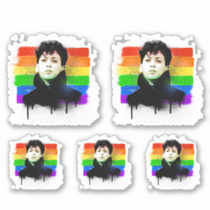 Jonge Kamala Harris LGBTQ Pride Flag Graffiti Sticker