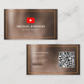 JONGE kanaalreclame QR-code GOLD Visitekaartje (Voorkant / Achterkant)