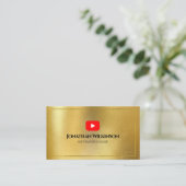 JONGE kanaalreclame QR-code GOLD Visitekaartje (Staand voorkant)