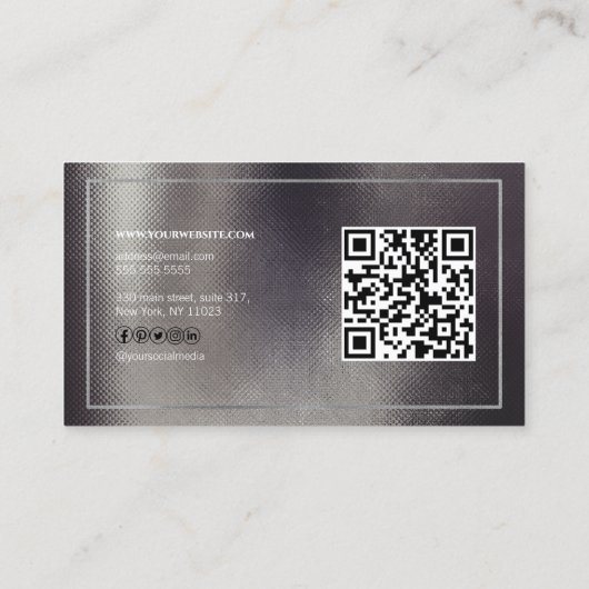 JONGE kanaalreclame QR-code GOLD Visitekaartje (Achterkant)