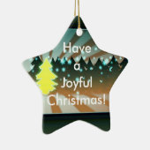 Jonge kerstbomen Bruin en Groen Ornament (Rechts)