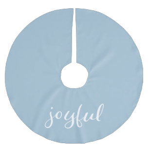 Jonge kerstfeestdag in Pastel Blue Script Kerstboom Rok