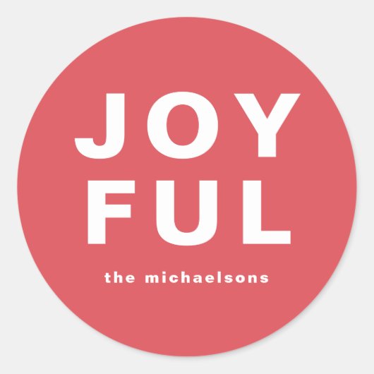 Jonge kerstfeestdag met naam rood ronde sticker (Voorkant)