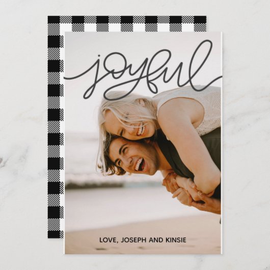 Jonge kerstkaart met foto's met Pset Kaart (Voorkant / Achterkant)