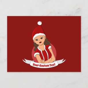 Jonge kerstman-cartoon briefkaart
