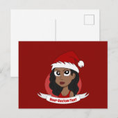 Jonge kerstman-cartoon briefkaart (Voorkant / Achterkant)