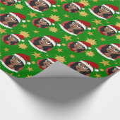 Jonge kerstman-cartoon cadeaupapier (Hoek)