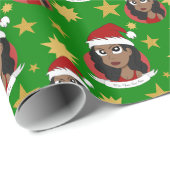 Jonge kerstman-cartoon cadeaupapier (Rol Hoek)