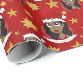 Jonge kerstman-cartoon cadeaupapier (Rol Hoek)