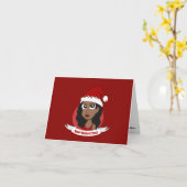 Jonge kerstman-cartoon kaart (Gele Bloem)