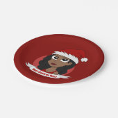 Jonge kerstman-cartoon papieren bordje (Gekanteld)